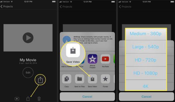 Mampatkan Video iPhone iMovie