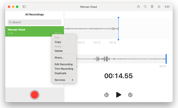 Edit Voice Memos