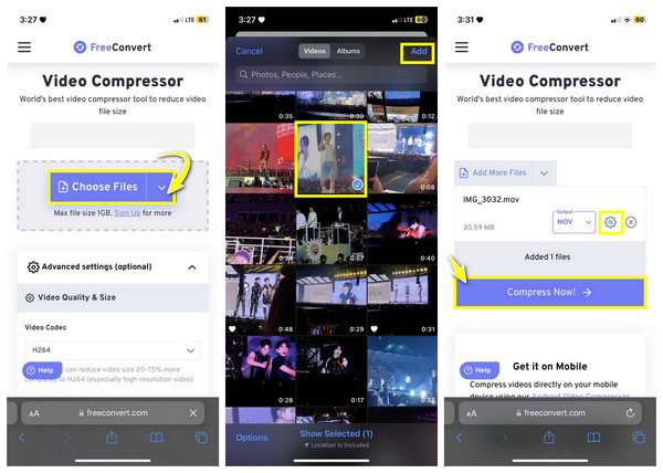 FreeConvert Compresser la vidéo