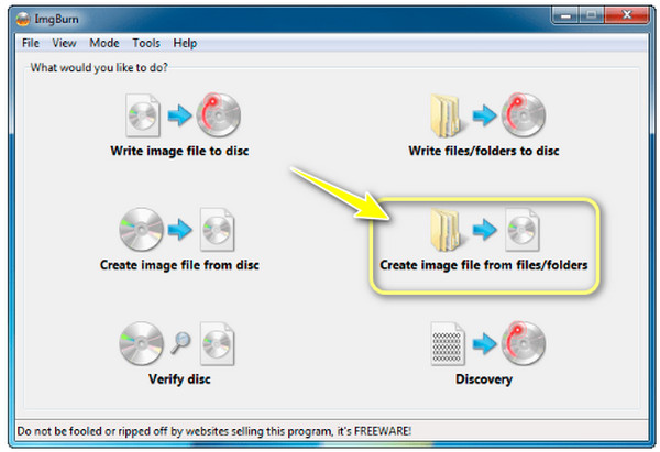 ImgBurn Create Image from Files