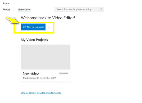 Novi Media Player Dodajte video projekt