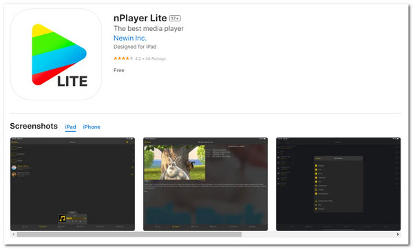 nPlayer Lite-grensesnitt
