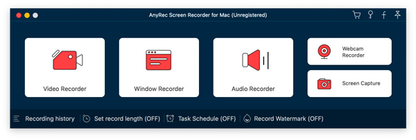 Otwórz rejestrator ekranu AnyRec na komputerze Mac