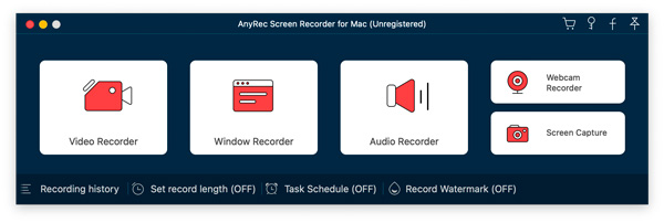 Abra AnyRec Screen Recorder para Mac