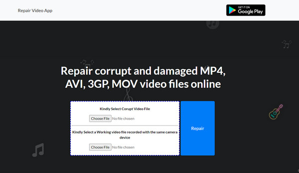 Repairvideofile.com Reparación MP4 en línea