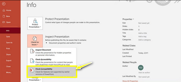 Set Powerpoint Compatibility