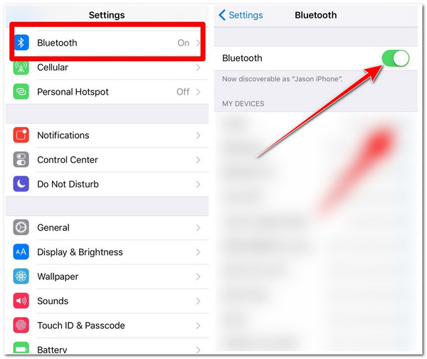 Turn OFF Bluetooth iPhone