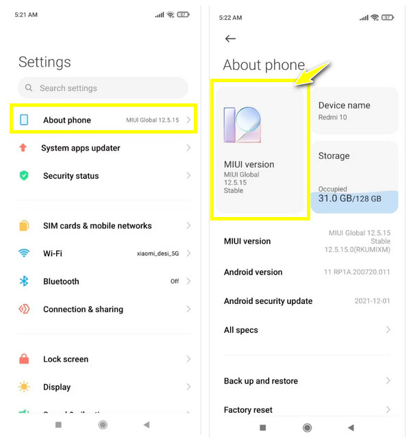 Android OSをアップデートする