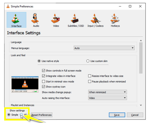 VLC Click All Radio Button