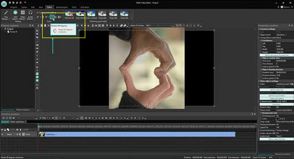 Rotateur vidéo VSDC Free Video Editor