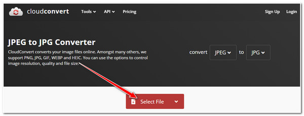 Importação JPEG do CloudConvert