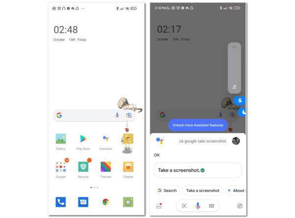 Screenshot Android 11 Google Assistant