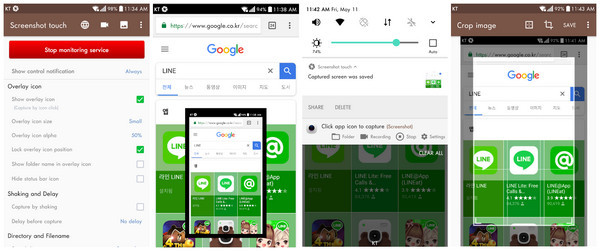 Android képernyőkép Érintse meg