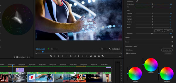Adobe Premiere Rush Correction Color