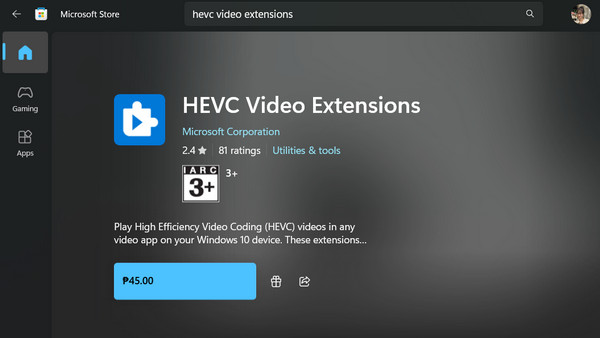 Dobivanje Hevc video ekstenzija