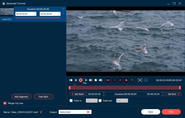Trimma video