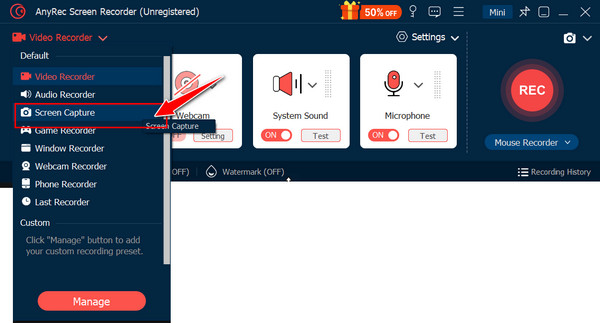Anyrec Chọn Chụp ảnh màn hình