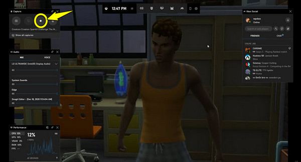 Game Bar Record Sims