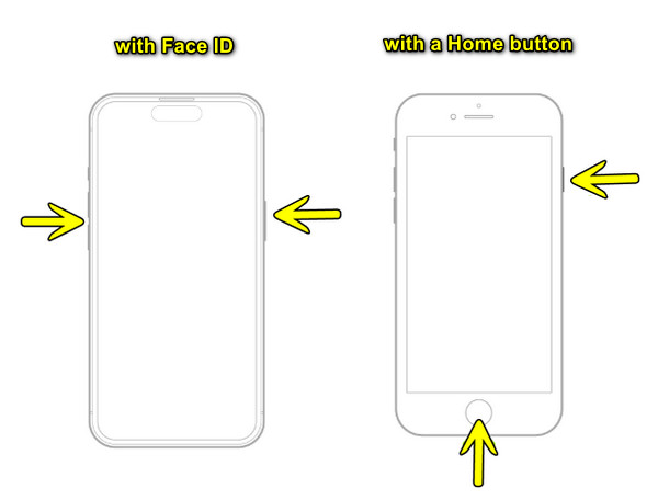 iPhone Screenshot Buttons