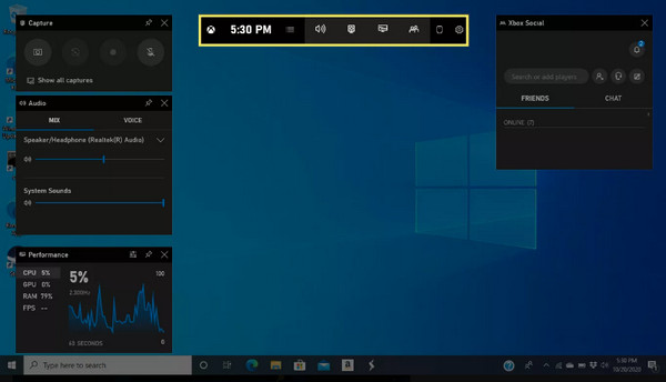 Screenshot a Gam or App