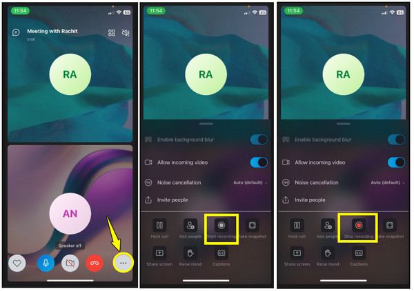 Skype Start Recording on iPhone Android