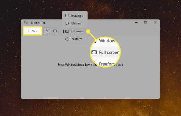 Use Snipping Tool to Screenshot