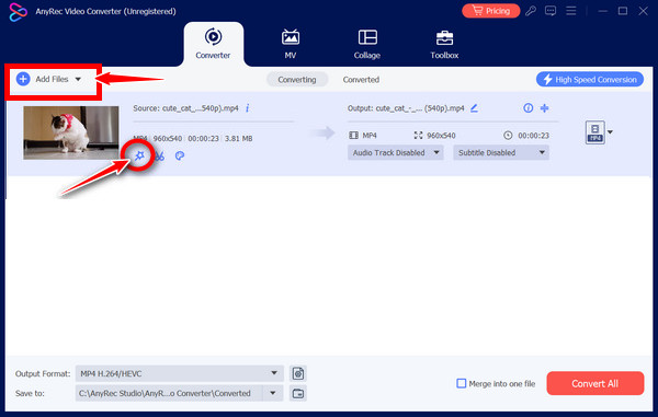 Anyrec 파일 추가 후 편집