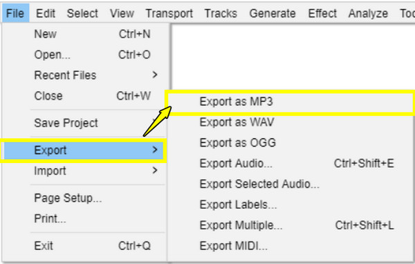 Audacity MP3로 내보내기