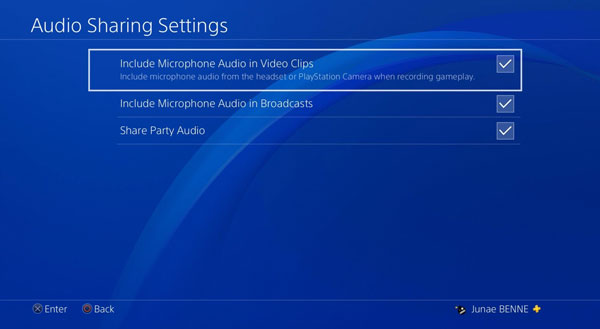 Audio Sharing Settings Ps4