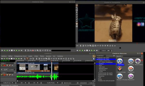 Cinelerra Linux 비디오 편집기