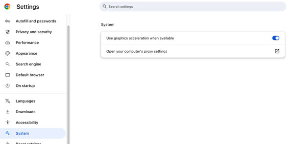 Desativar aceleração de hardware no Chrome