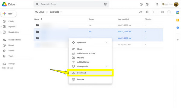 Google Drive 下載照片