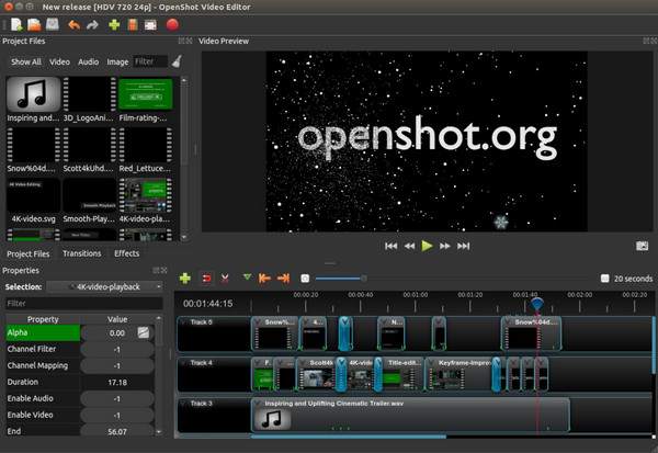 Openshot Mac 비디오 편집기