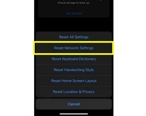 Reset Network Settings