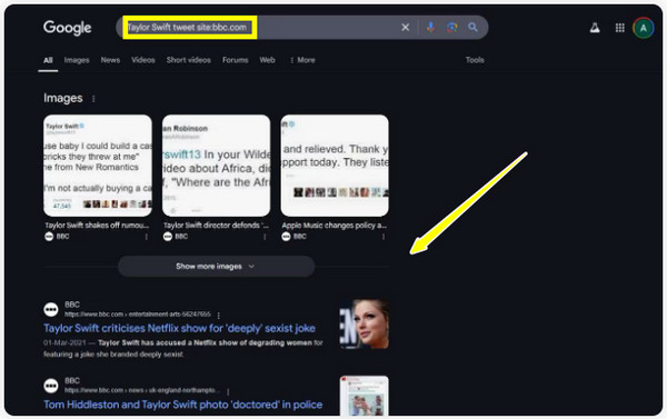 ใช้ลิงก์ Twitter ที่ฝังไว้