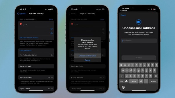 Endre e-post Apple-ID