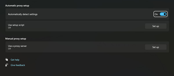 VPN of proxy uitschakelen