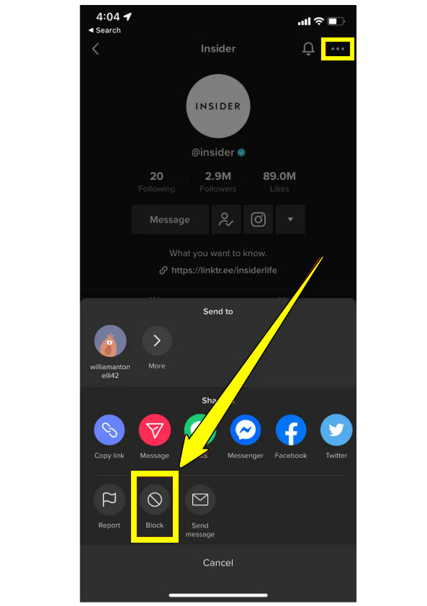 iPhone Android Iemand blokkeren op Twitter