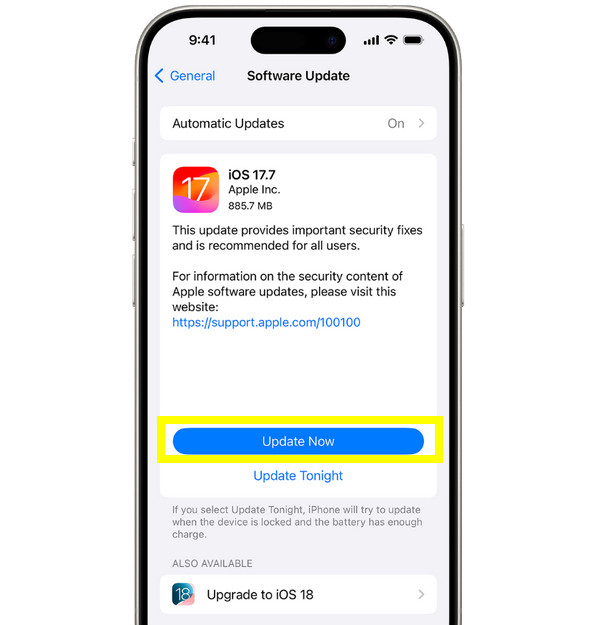 Ενημέρωση στην τελευταία έκδοση του iOS