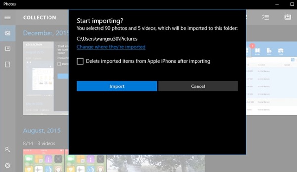 Windows 照片傳輸 iPhone 照片
