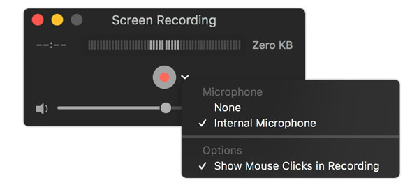 Graba vídeo con micrófono usando QuickTime Player.