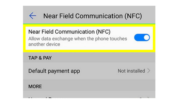 Transferencia de datos NFC de Android a Android