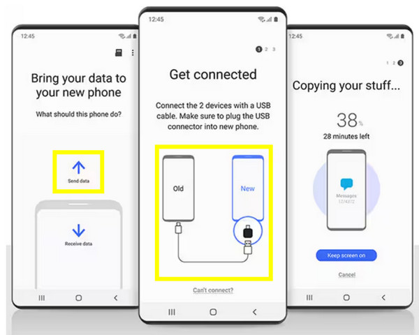 Transferência Smart Switch Samsung para Samsung