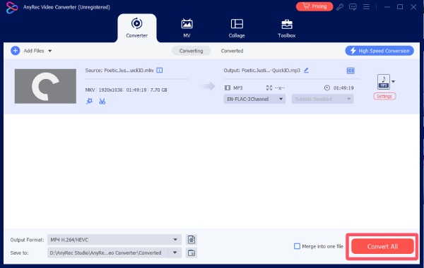 Datei speichern Anyrec