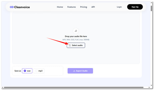 CleanVoice Importa file MP3