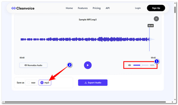 CleanVoice Aumenta il volume
