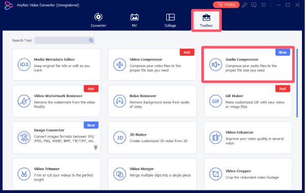 Συμπιεστής ήχου AnyRec