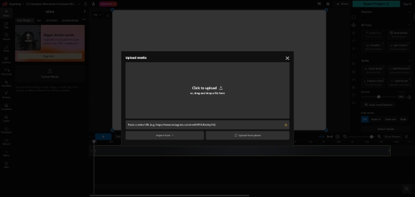 Nahrát média Kapwing