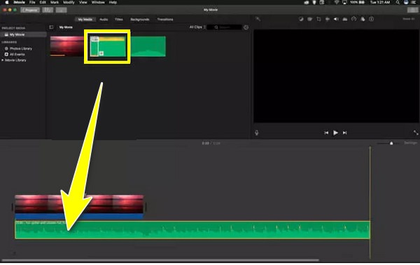 修剪音訊 iMovie