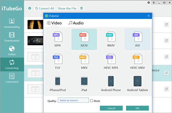 itubego AVCHD zu AVI